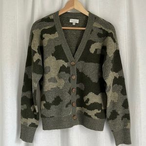 Lucky Brand camo cardigan